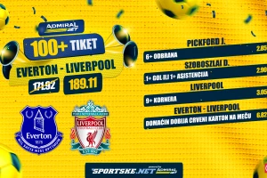 AdmiralBet 100+ tiket - Poslednji derbi Liverpula na Gudisonu za kvotu 189!